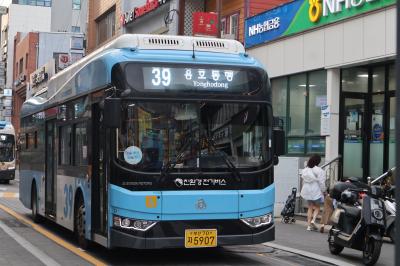 海雲台から39系統の路線バスを利用して機張に行きました、海雲台から行きは路線バスで帰りは電車で海雲台に帰りました