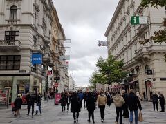 「ケルントナー通り」
ウィーン随一の繁華街で終日歩行者天国となっています。
道の両側には、歴史あるカフェやショップ、ホテルなどが立ち並んでいます。