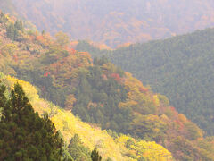 登山口から大峰山の紅葉
