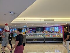 次はメトロでブルジュハリファBurj Khalifa駅へ。
超高層ビルのブルジュハリファBurj Khalifaを見ないとね。
駅からはドバイモールDubai Mallまで15分くらい通路を歩きます。
疲れたのでモールに入ってすぐのアイス屋さんに駆け込む。
日本人家族もいました。
ドバイもラマダン中なのに全く規制なしに見えました。